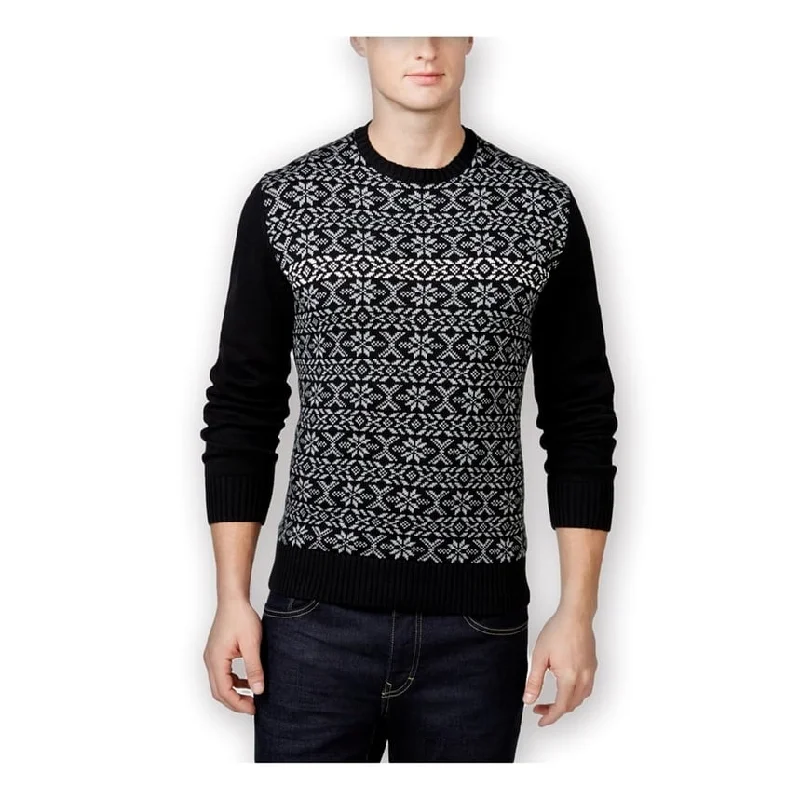 Essential Men's V-Neck SweatersWeatherproof Mens Vintage Snowflake Shawl Sweater
