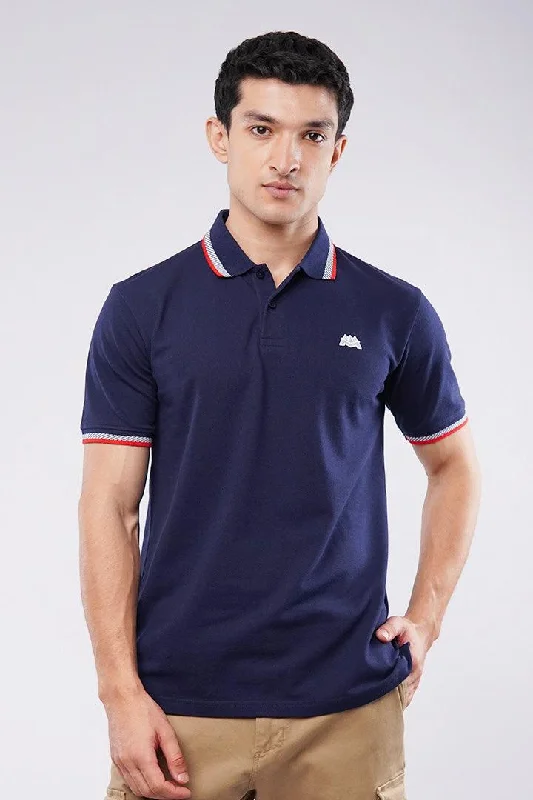 Men's Shirts for FishingTipping Collar Polo Shirt - Blue