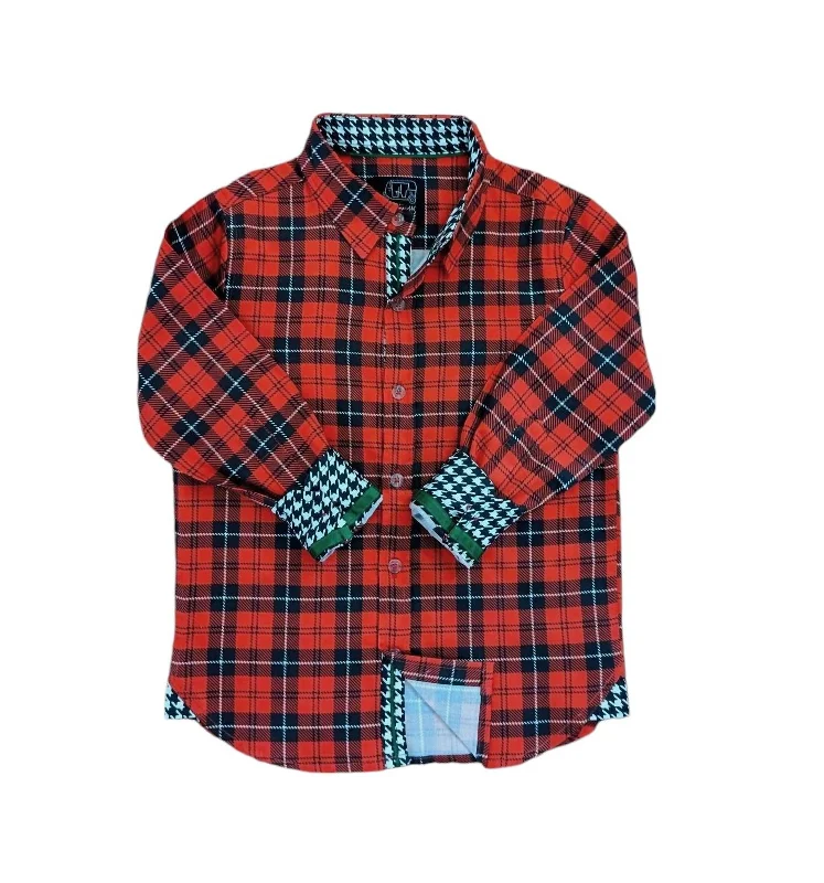 Men's Limited Edition Shirts for ExclusivityBoy's Plaid Long Sleeve Shirt In Red/black Men's Limited Edition Shirts for ExclusivityBoy's Plaid Long Sleeve Shirt In Red/black