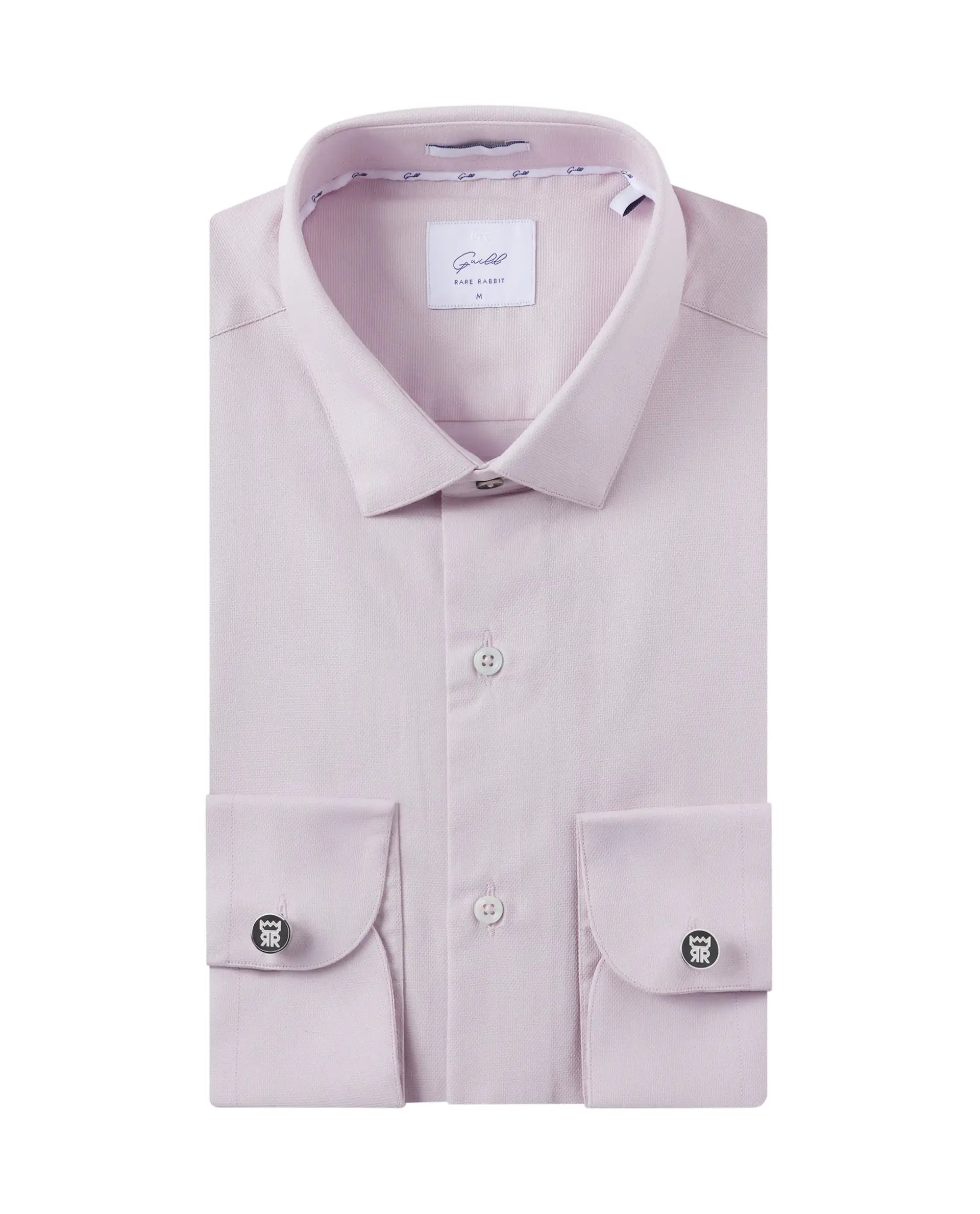 Men's Insulated Shirts for Cold WeatherRare Rabbit Mens Lasko Pastel Pink Dobby Texture Full Sleeve Regular Collar Solid Shirt Men's Insulated Shirts for Cold WeatherRare Rabbit Mens Lasko Pastel Pink Dobby Texture Full Sleeve Regular Collar Solid Shirt