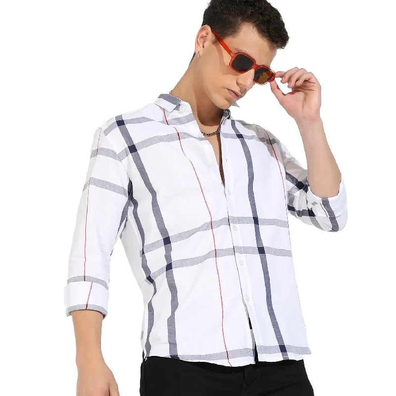 Men's Pattern Mixing Shirts for Creative StyleMaxi Tartan Plaid Shirt