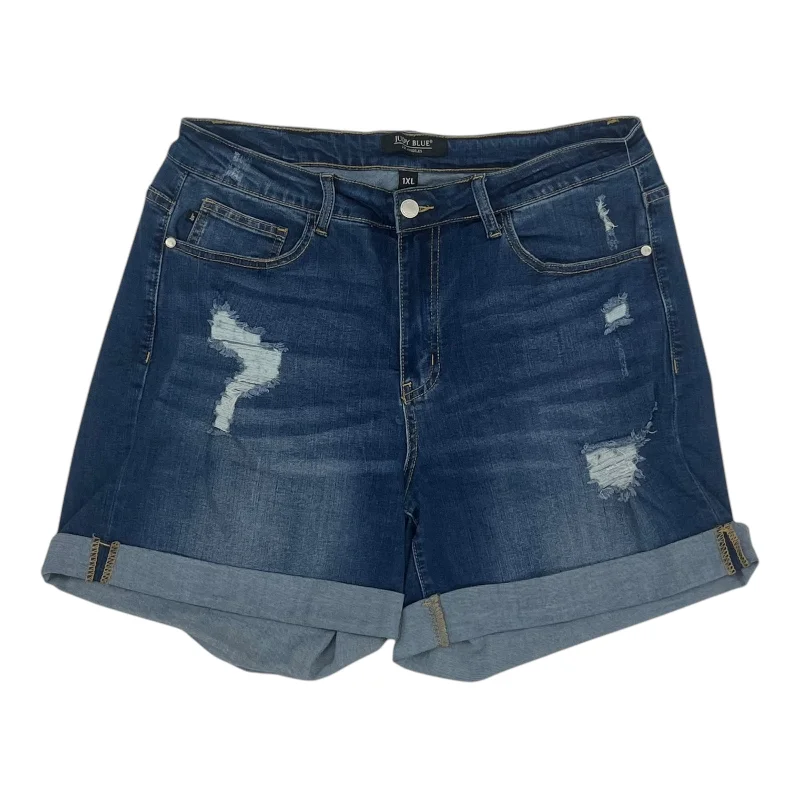 Work-Appropriate Men's Cargo and Utility ShortsShorts By Judy Blue In Blue Denim, Size:1X Work-Appropriate Men's Cargo and Utility ShortsShorts By Judy Blue In Blue Denim, Size:1X