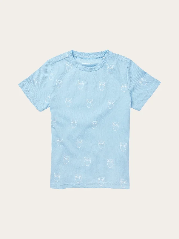 Comfortable Men's Polo ShirtsOwl AOP t-shirt - Airy Blue