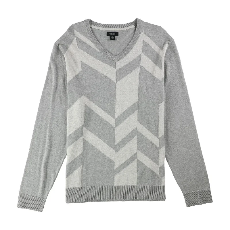 Men's Sweaters with Embroidered DesignsAlfani Mens Broken Chevron Pullover Sweater