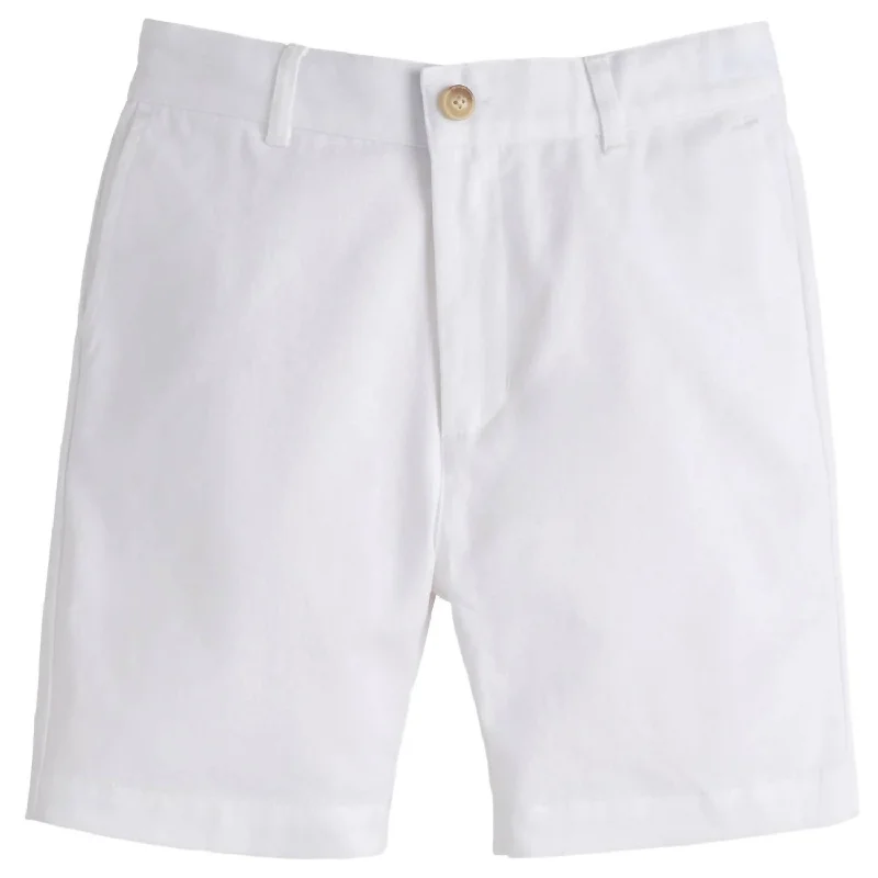 Everyday Wear Men's Casual ShortsBoys Classic Short In White Twill