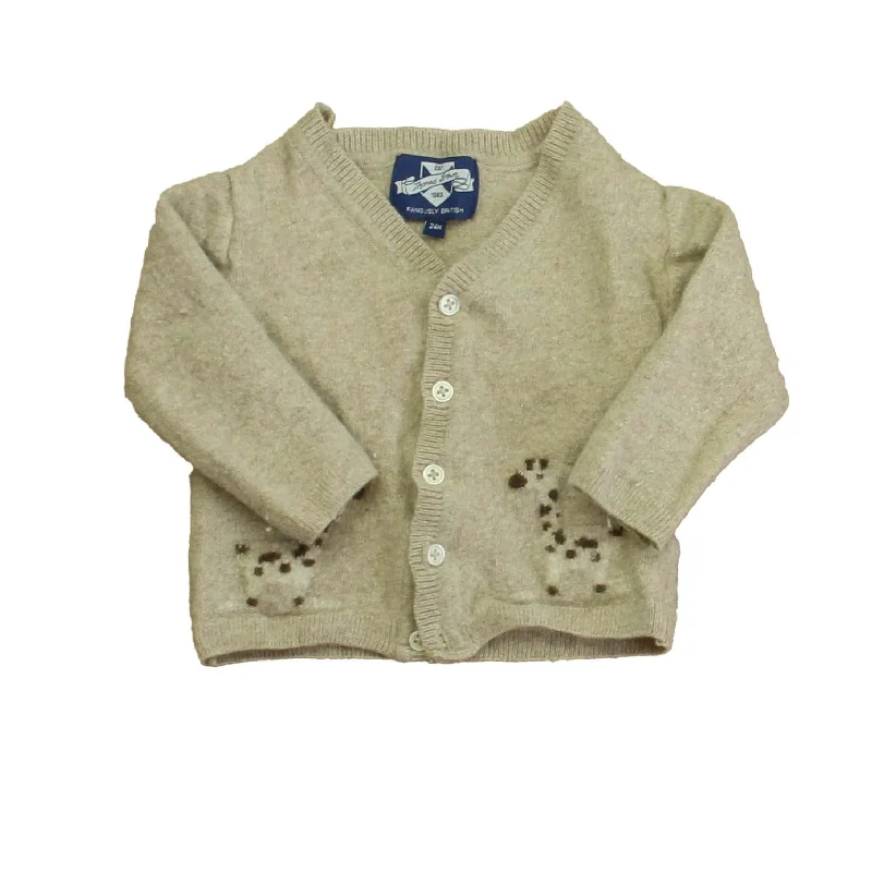 Men's Sweaters with Long SleevesThomas Brown Boys Beige Giraffe Cardigan