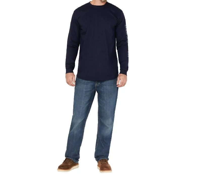 Wide-Leg Men's JeansFr Slim Straight Flame Resistant Jeans In Medium Blue
