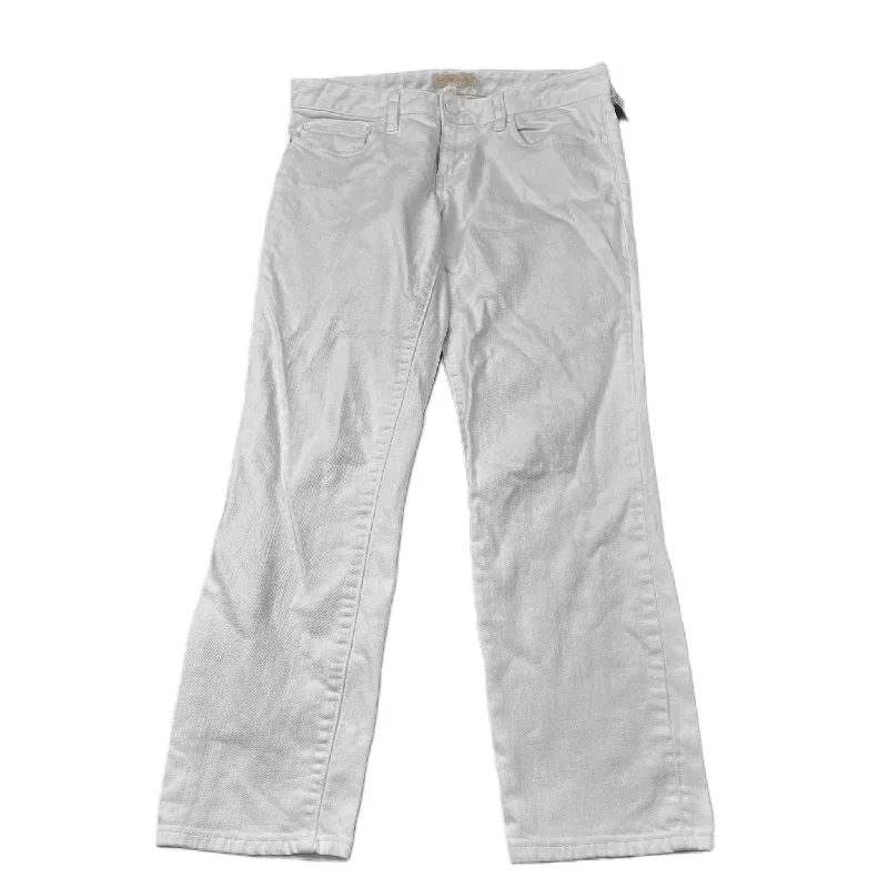 High-Waisted Men's JeansWhite Denim Jeans Designer By Tory Burch, Size: 8