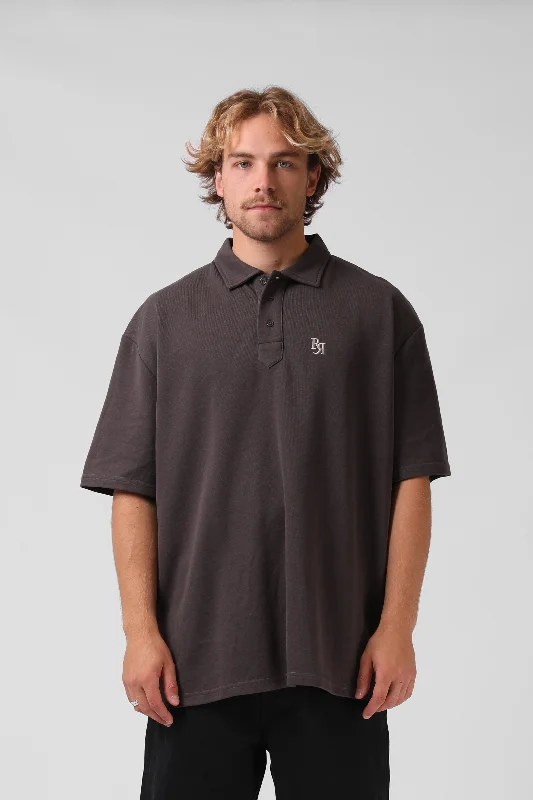 Men's Shirts with Rounded HemlinesPro Polo - Charcoal