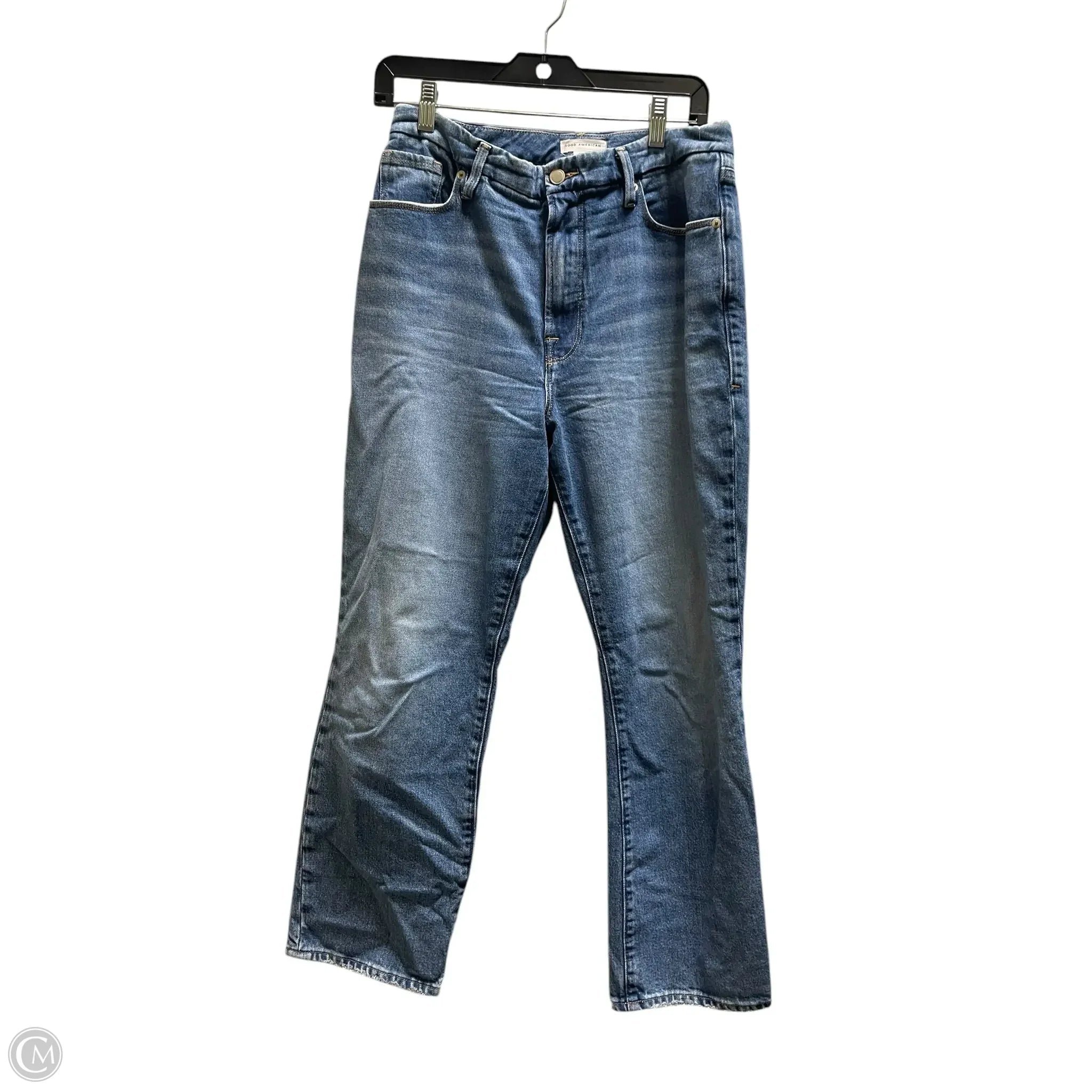 Men's Jeans with EmbroideryJeans Straight By Good American In Blue Denim, Size: 8