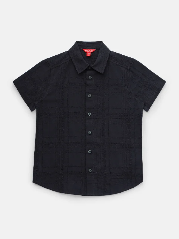 Men's Checked Short-Sleeve Shirts for Summer FunZain Plaid Shirt (7-16)