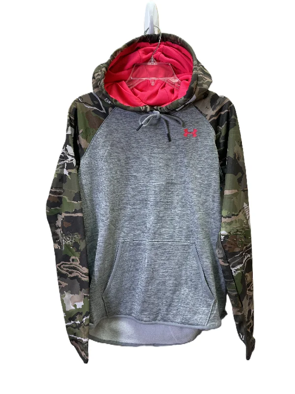 Affordable Men's HoodiesAthletic Sweatshirt Hoodie By Under Armour In Grey, Size: M