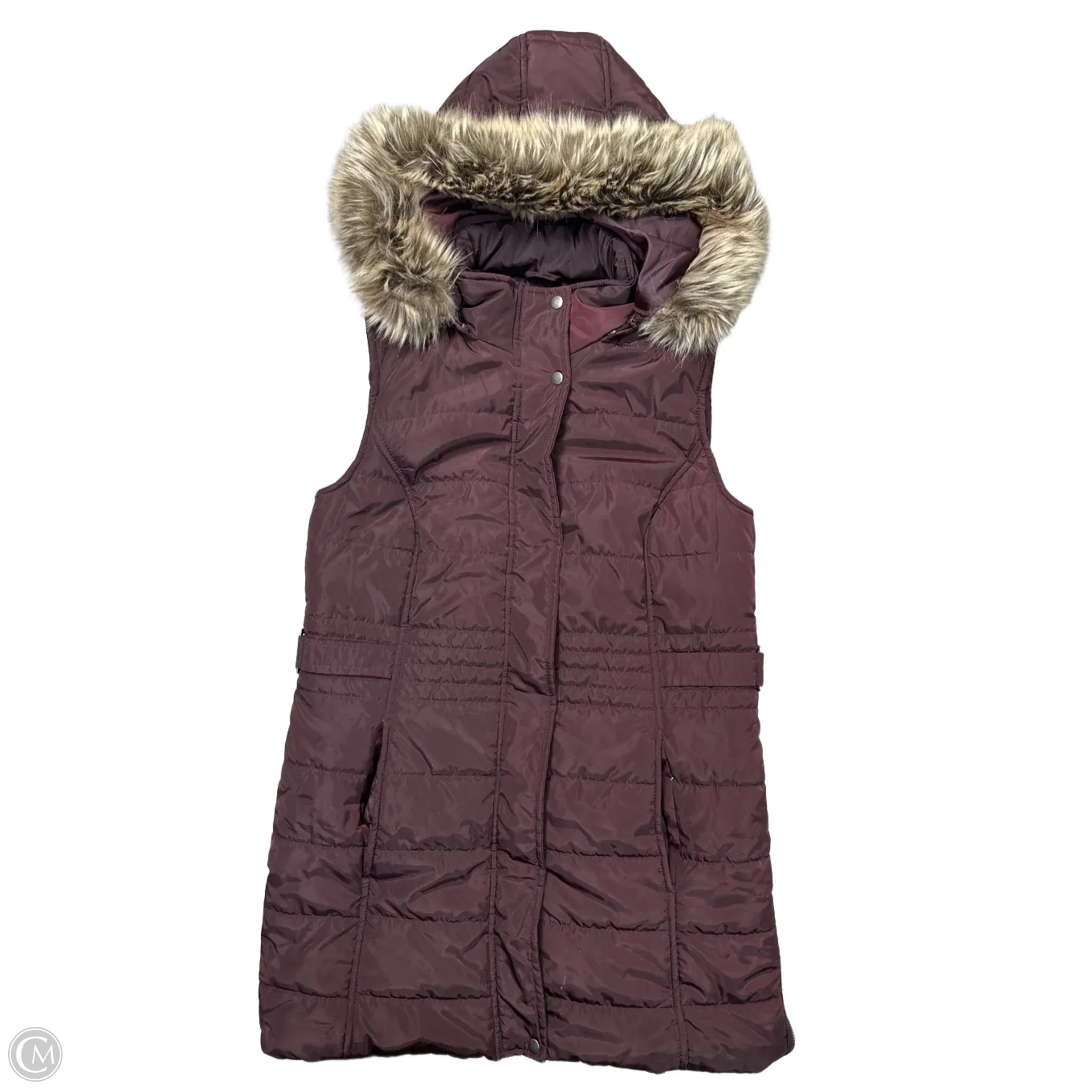 Cool Men's Pea CoatsVest Puffer & Quilted By Maurices In Maroon, Size: S