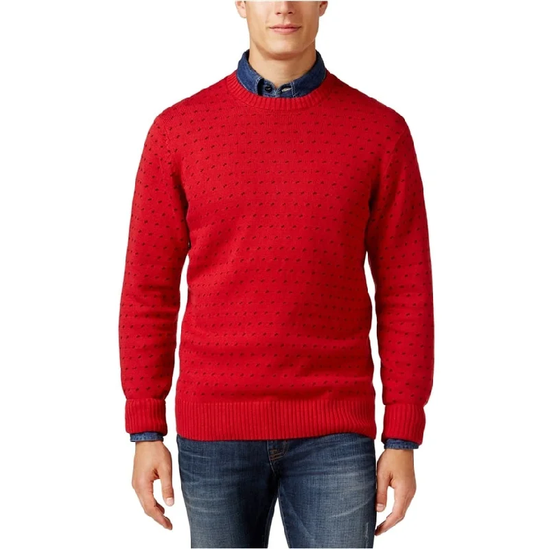 Men's Sweaters with Ribbed HemsWeatherproof Mens Vintage Dotted Pullover Sweater