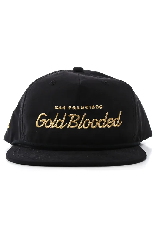 Trendy SnapbacksGold Blooded Script (Black/Gold Snapback Cap)