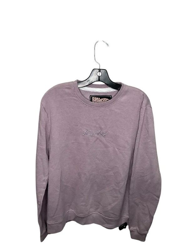 Men's Hoodies with Vintage StyleSweatshirt Crewneck By Clothes Mentor In Purple, Size: M Men's Hoodies with Vintage StyleSweatshirt Crewneck By Clothes Mentor In Purple, Size: M