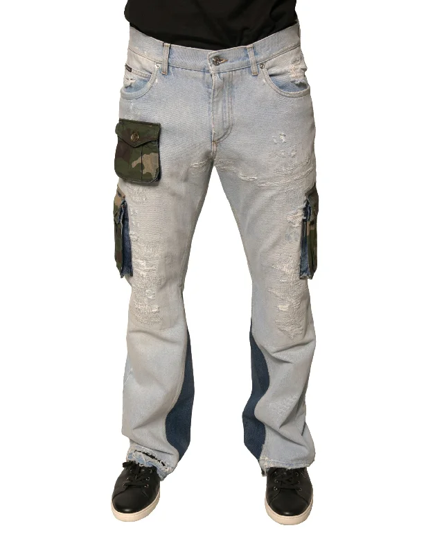 XL Men's JeansDolce & Gabbana blue Cotton Cargo Straight blue Men's Jeans