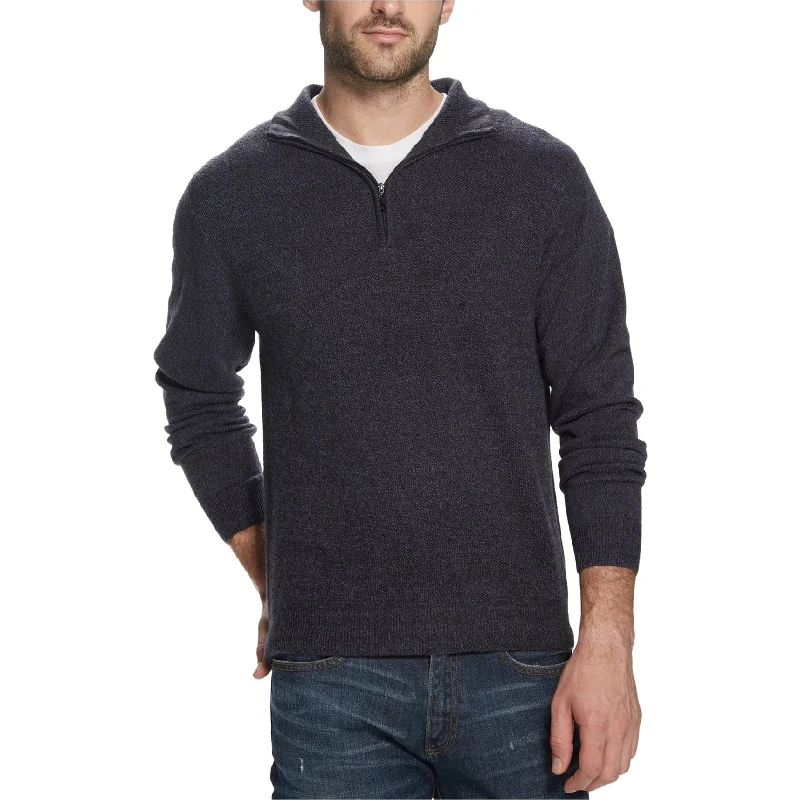 Men's Sweaters with Button-Down PlacketsWeatherproof Mens 1/4 Zip Knit Sweater