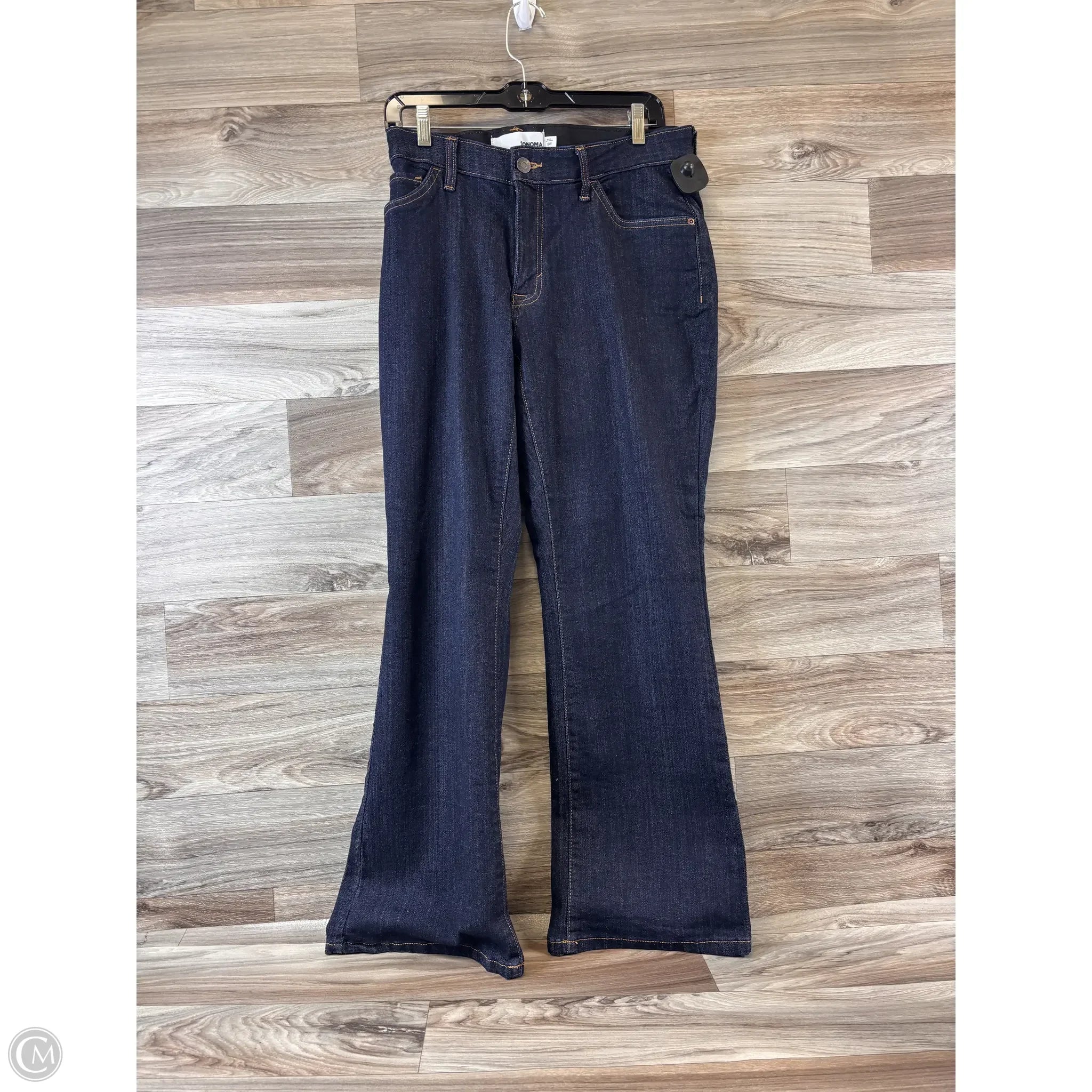 Designer Skinny Men's JeansJeans Boot Cut By Sonoma In Blue Denim, Size: 16