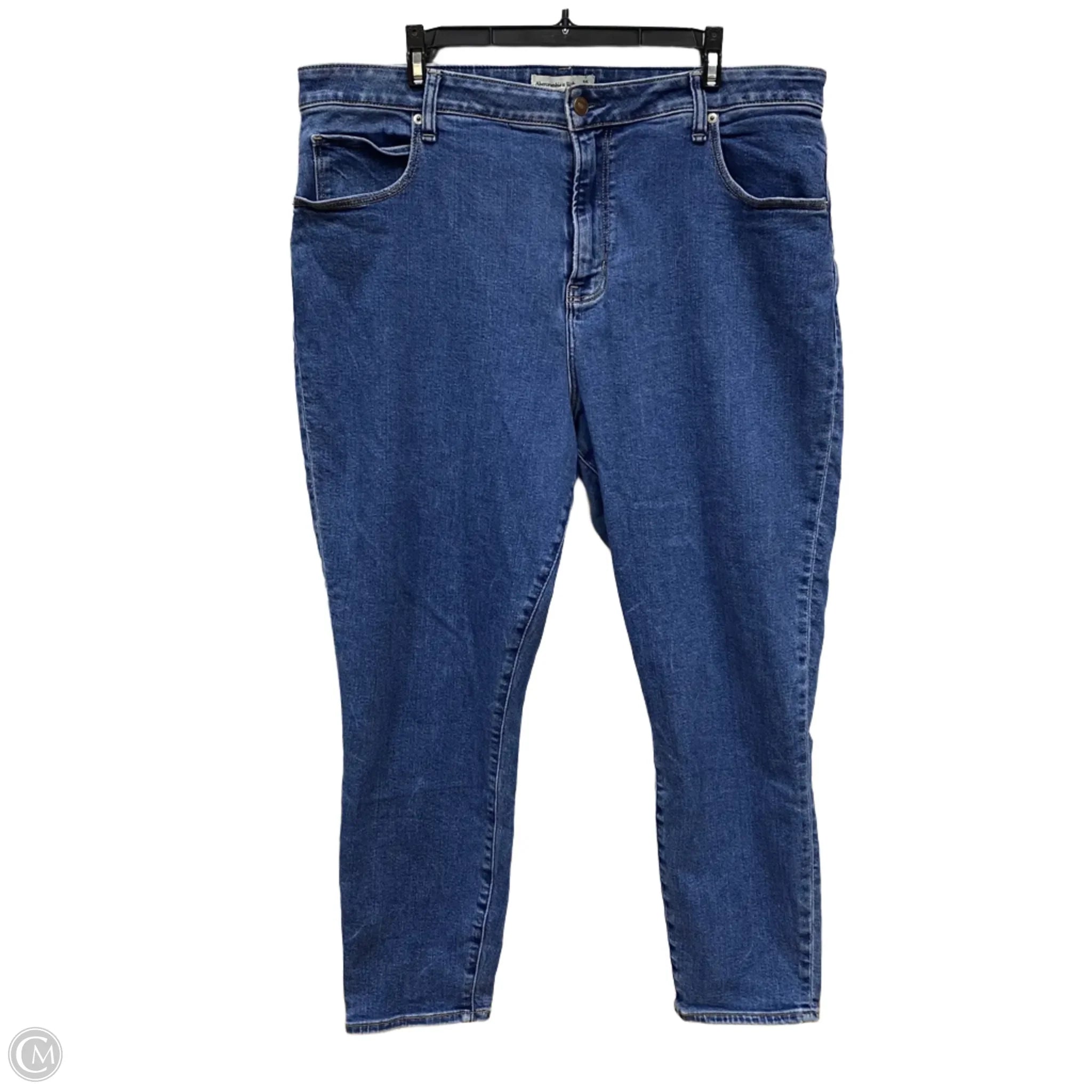 XXXL Men's JeansJeans Skinny By Abercrombie And Fitch In Blue Denim, Size: 20