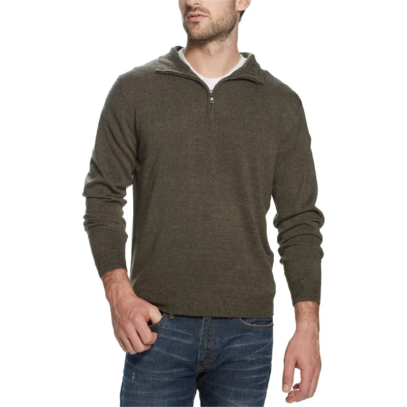 Men's Sweaters with Button-Up CollarsWeatherproof Mens Soft Touch Pullover Sweater