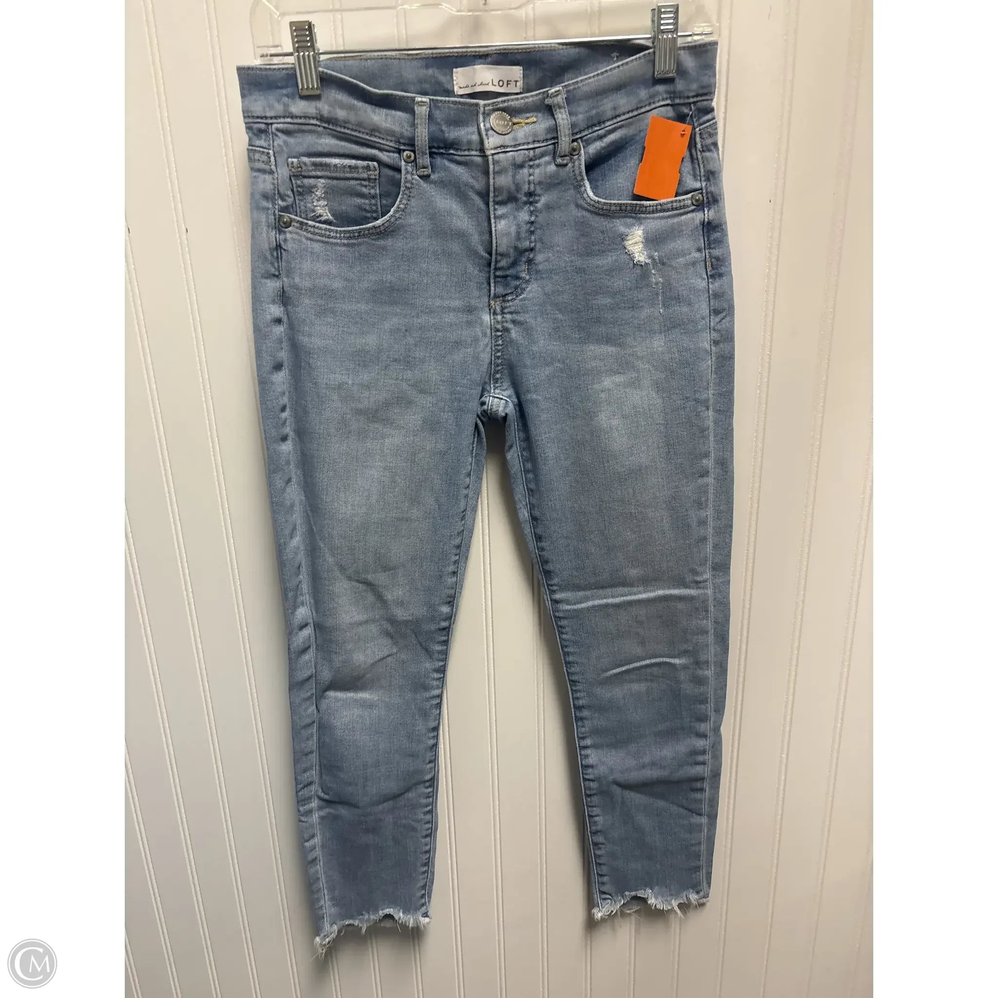 Comfortable Men's JeansJeans Skinny By Loft In Blue Denim, Size: 4
