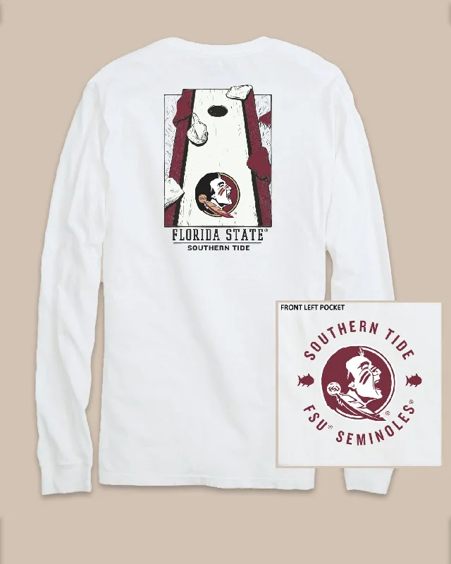 Men's Shirts for Outdoor ActivitiesFSU Seminoles Gameday Cornhole Board T-Shirt