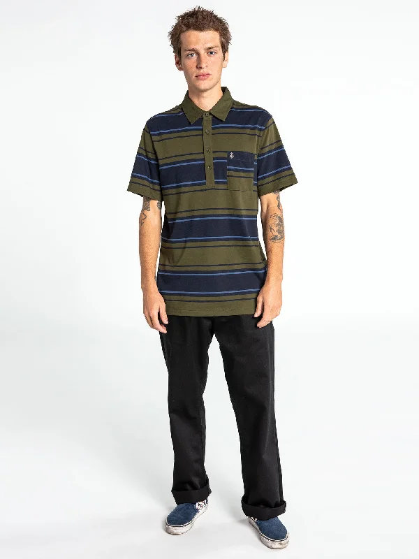 Men's Shirts with Barrel CuffsEgo Flow Polo Short Sleeve - Military