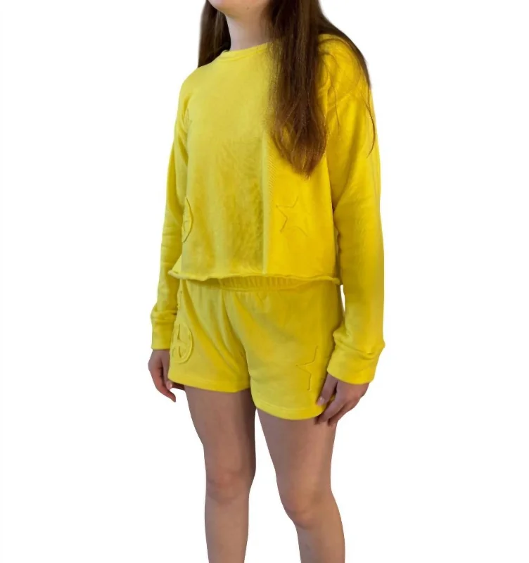 Men's Classic Denim Jean Shorts for Everyday WearGirls Fleece Shorts In Yellow
