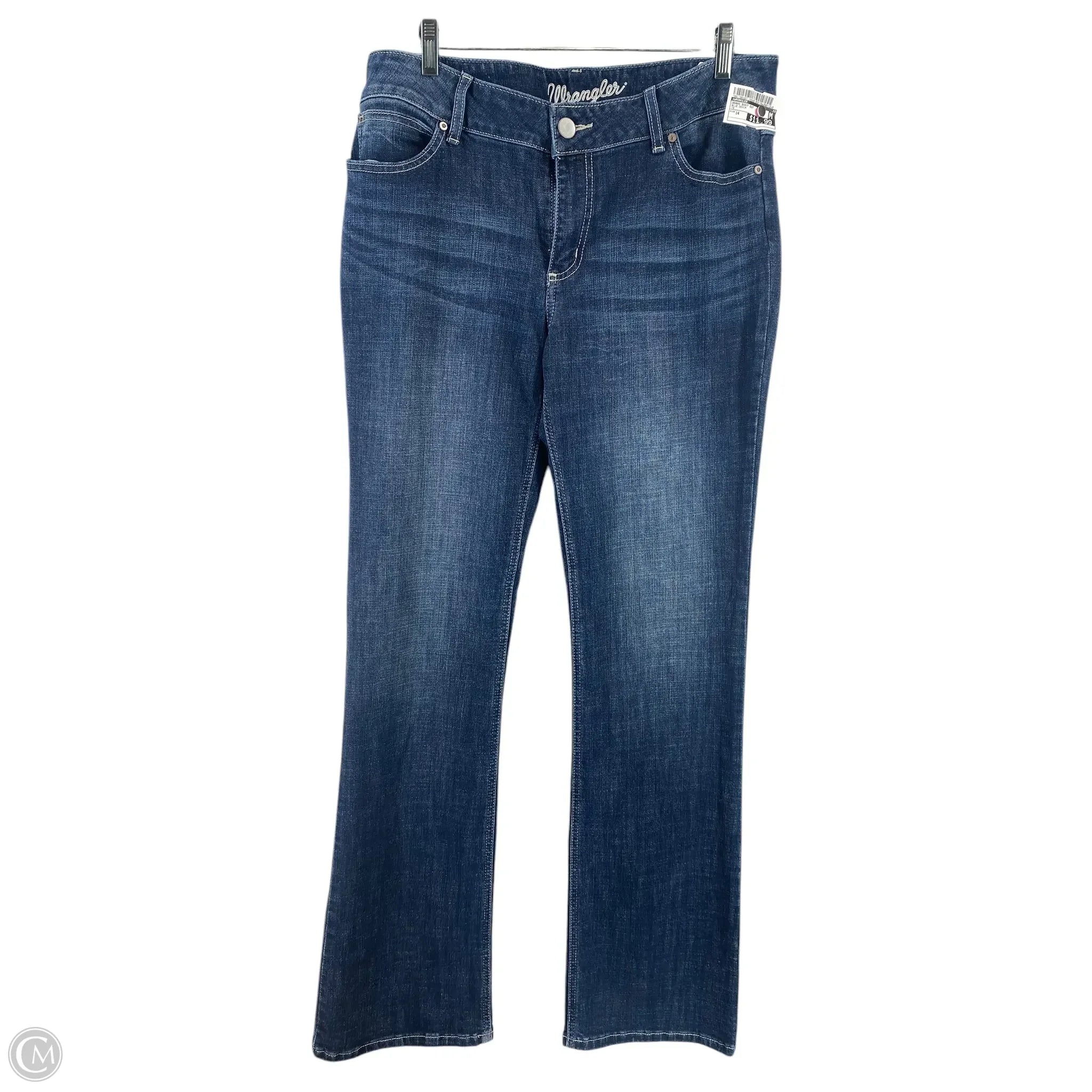 Elegant Straight-Leg Men's JeansJeans Boot Cut By Wrangler In Blue Denim, Size: 14