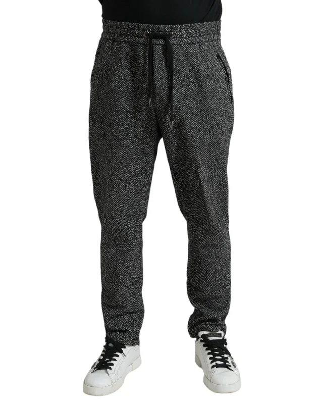 Men's Jeans for a Casual LookDolce & Gabbana Elegant Wool Blend Men's Joggers