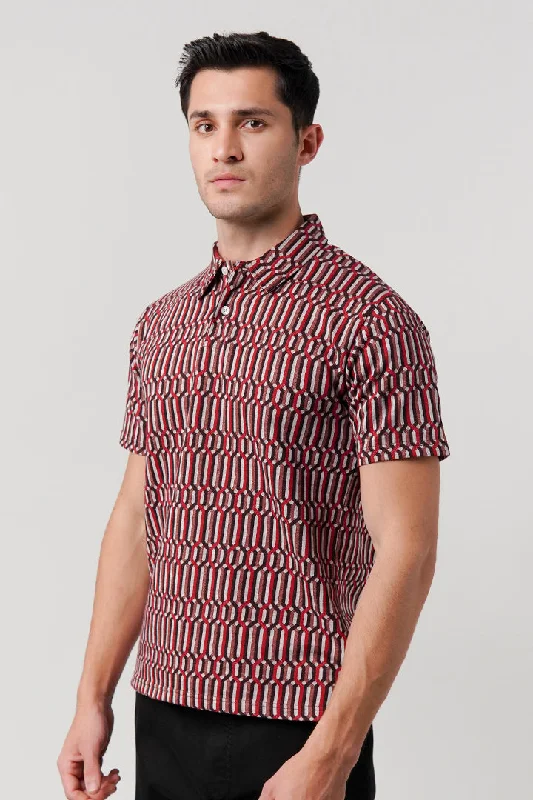 Men's Performance Shirts for SportsJacquard Polo Shirt - Multicolor