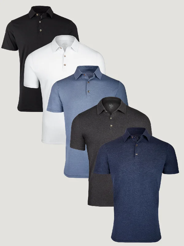 Striped Men's TopsBest Sellers Polo 5-Pack