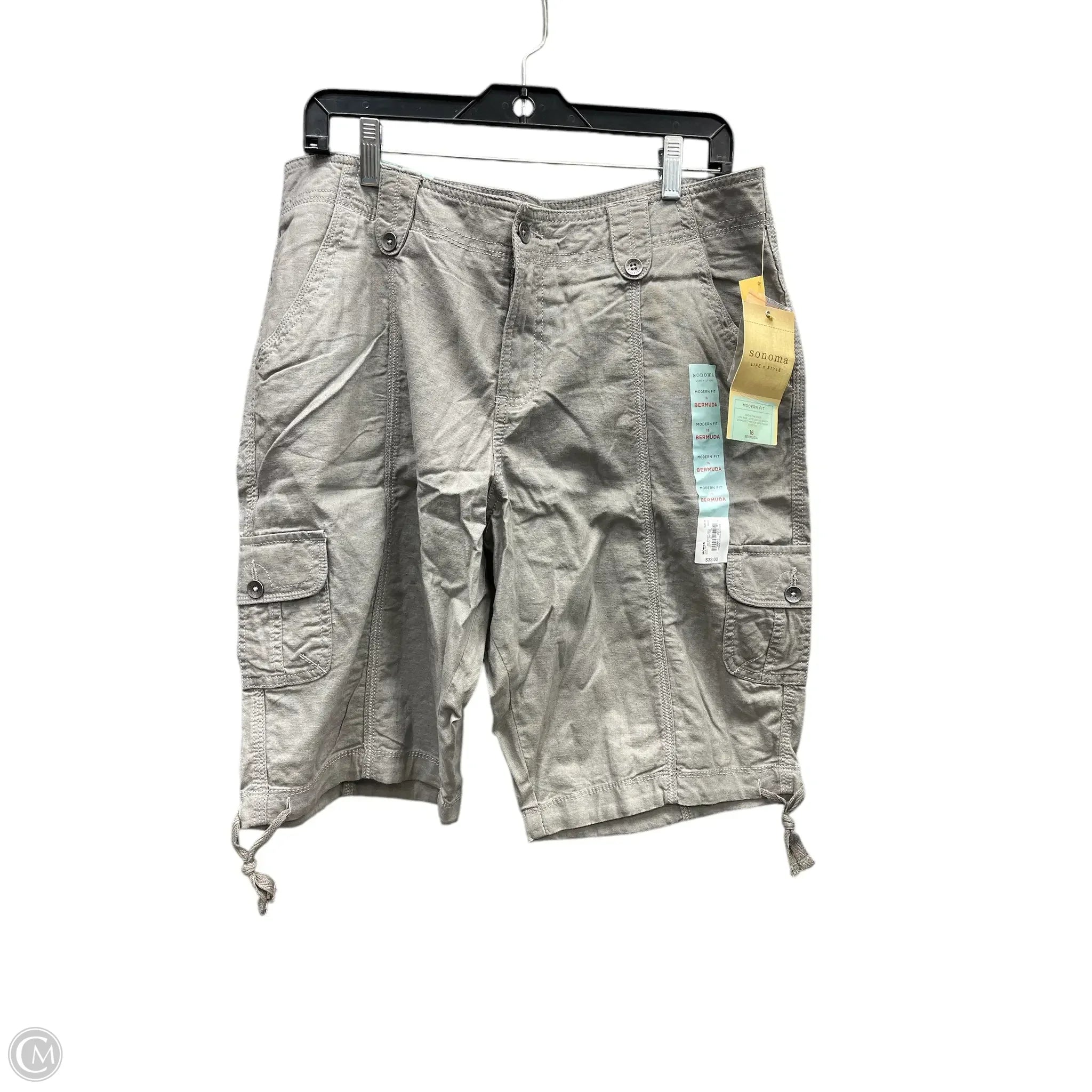 Short Men's Inseam Dress ShortsShorts By Sonoma In Grey, Size: 16
