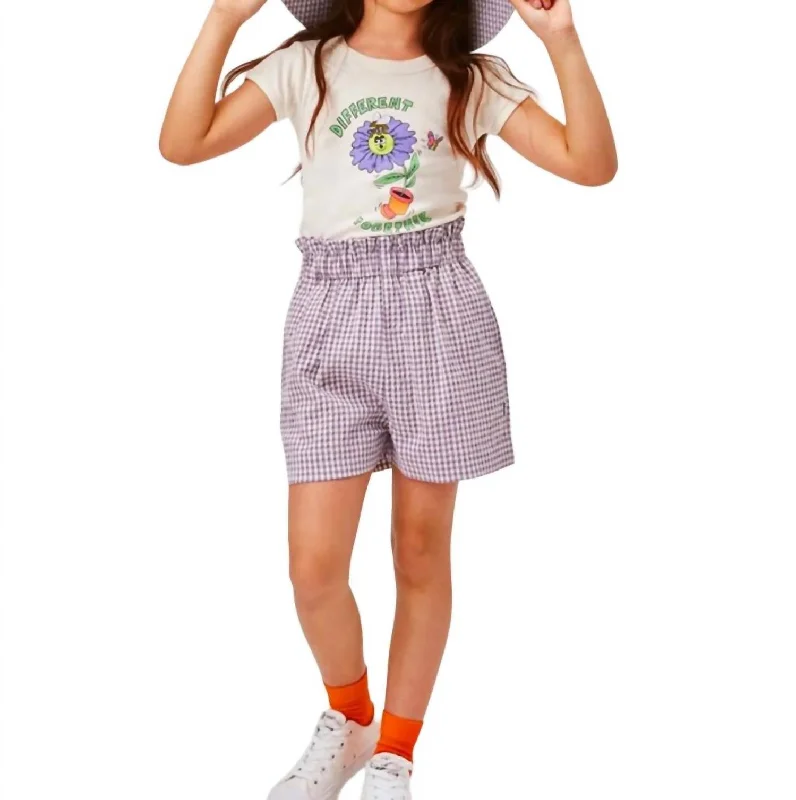 Men's Dressy Short-Inseam PantsAllie Short In Purple Picnic