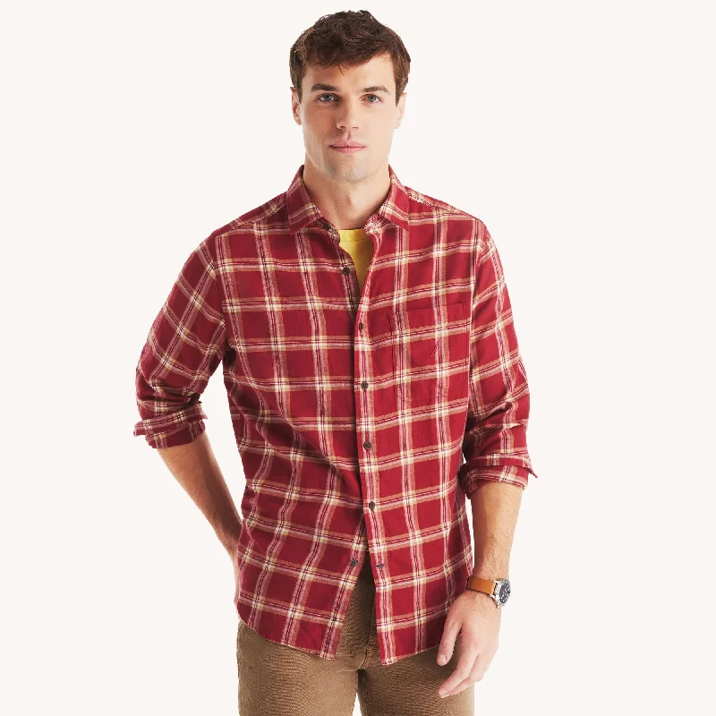 Men's Patterned Dress Casual Shirts for Smart-Casual EventsNautica Mens Plaid Shirt