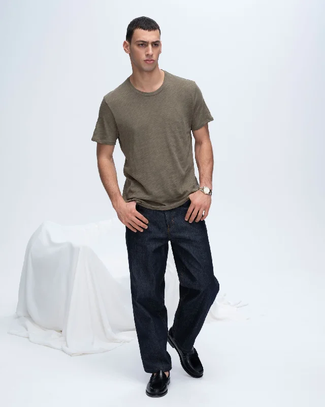 Men's Shirts for BoatingSlub Jersey Crew Neck Tee - Army