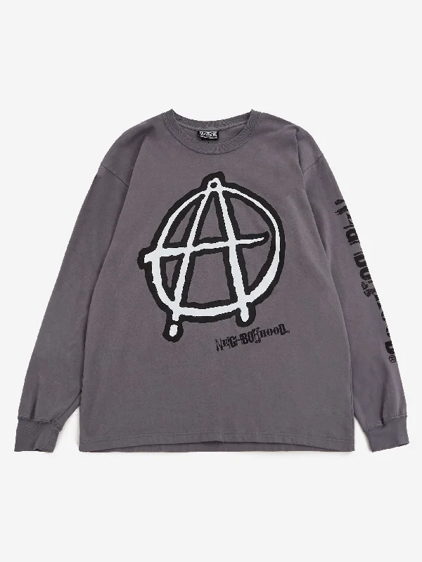 Men's Shirts with Floral PrintsNeighborhood x Anarchic Adjustment Tee Long Sleeve - Grey Men's Shirts with Floral PrintsNeighborhood x Anarchic Adjustment Tee Long Sleeve - Grey