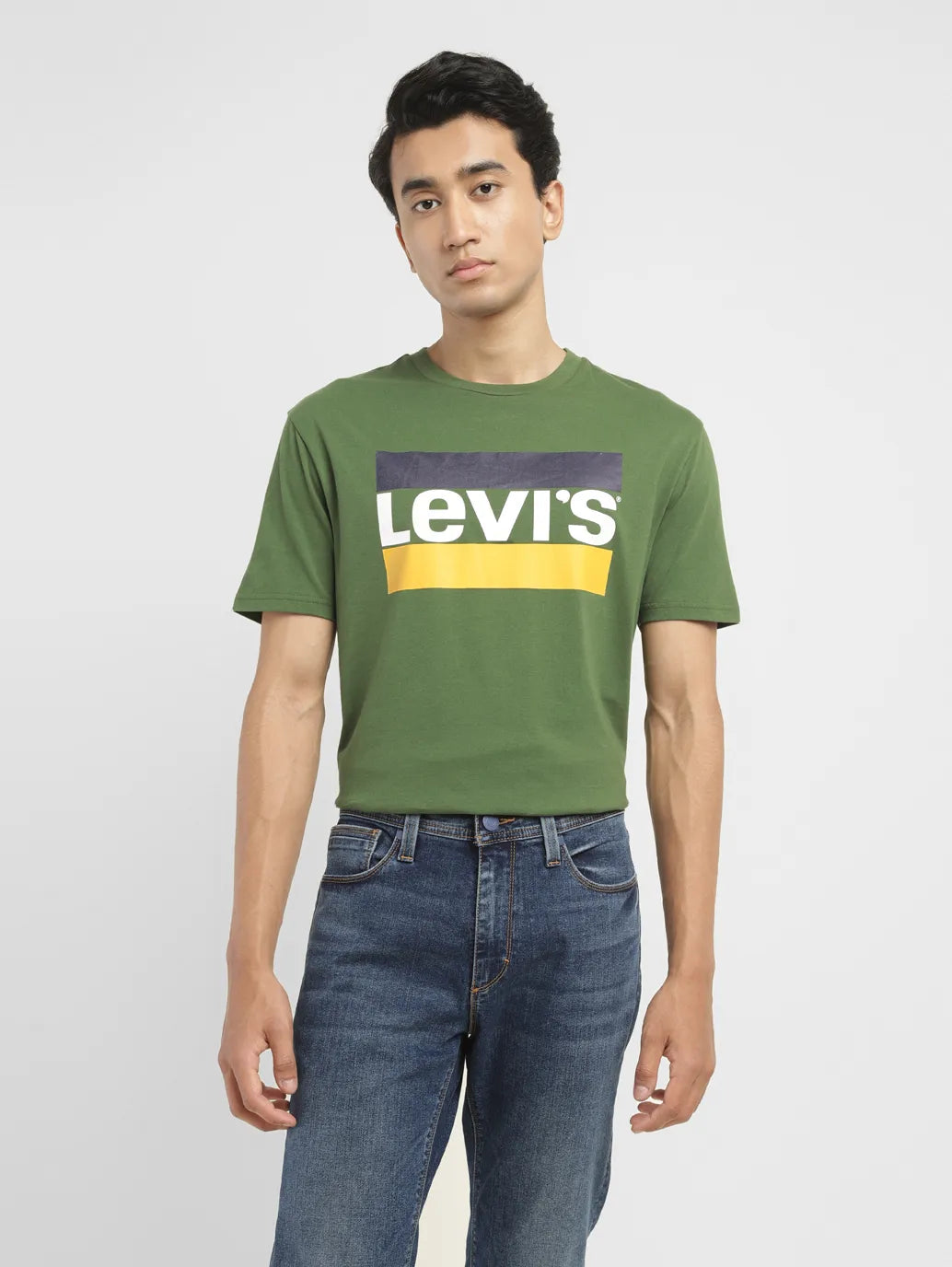Men's Shirts with Plaid PatternsMen's Brand Logo Slim Fit T-shirt
