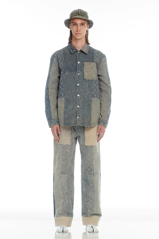 Men's Coats for Winter CampingMarine Serre Regenerated Denim Button Down Shirt
