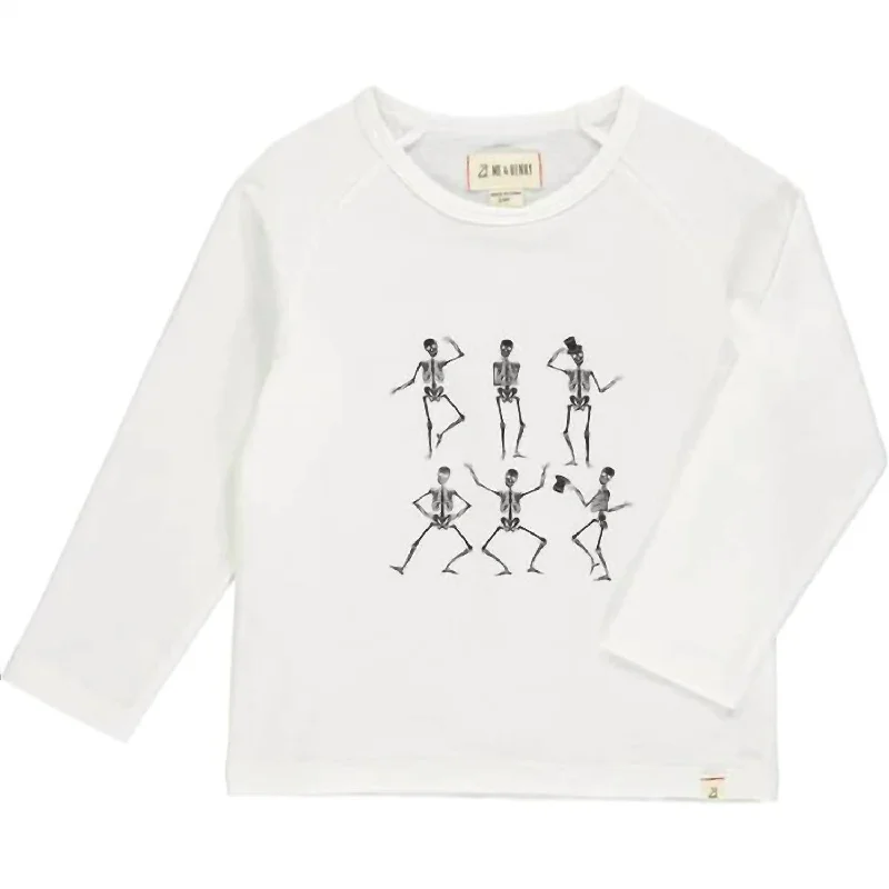 Men's Limited Edition Shirts for ExclusivityBoy's Walhalla Skeleton Long Sleeve Raglan Shirt In White Men's Limited Edition Shirts for ExclusivityBoy's Walhalla Skeleton Long Sleeve Raglan Shirt In White