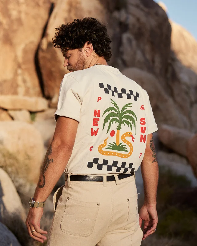 Men's Shirts with Spread CollarsNew Sun T-Shirt - Bone