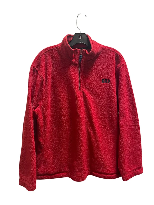 Men's Hoodies for SnowshoeingSweatshirt Crewneck By Gap In Red, Size: L