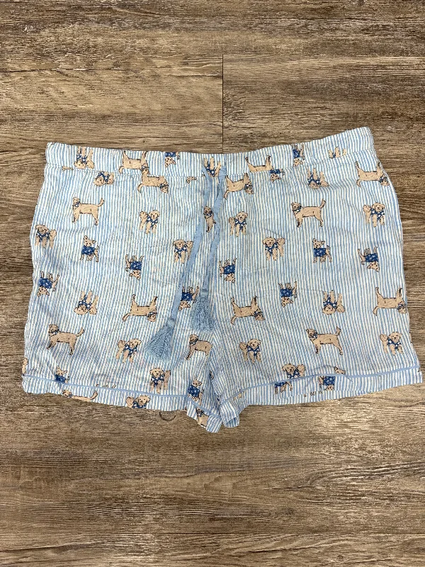 Men's Ripstop Travel ShortsShorts By Jaclyn Intimates In Blue & White, Size: Xl