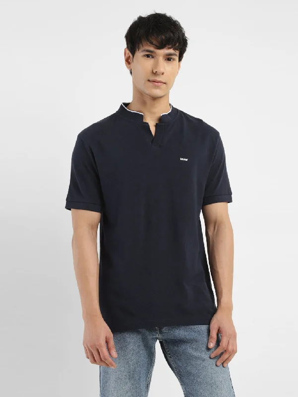Men's Shirts with Drawstring WaistbandsMen's Solid Slim Fit Henley Neck T-Shirt