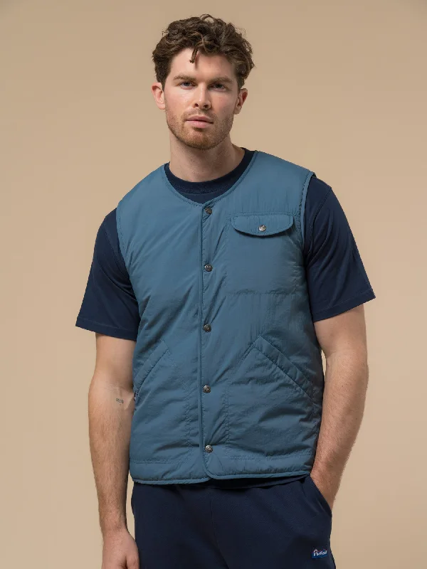 Stylish Men's Biker JacketsPenfield Mens Cahoon Rochester Light Vest in Blue Fusion