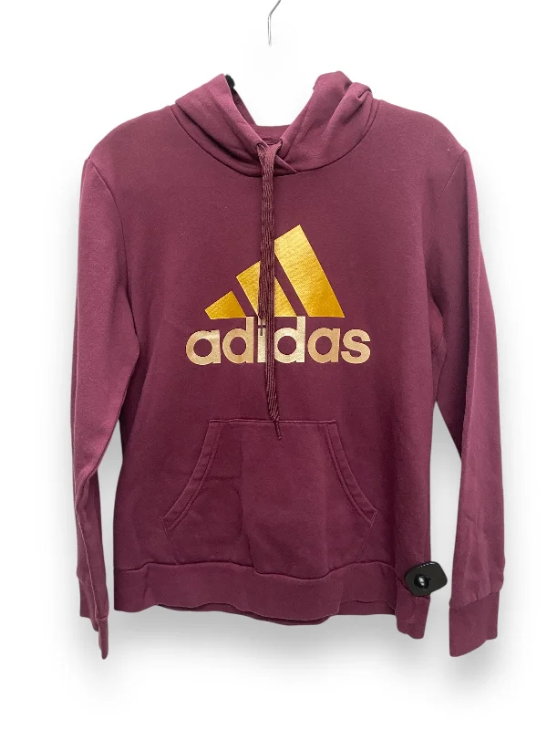 Men's Hoodies with Adjustable SleevesSweatshirt Hoodie By Adidas In Purple, Size: L