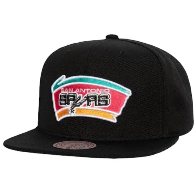 Affordable Winter BeaniesMitchell & Ness Nba San Antonio Spurs Top Spot Snapback (Black)