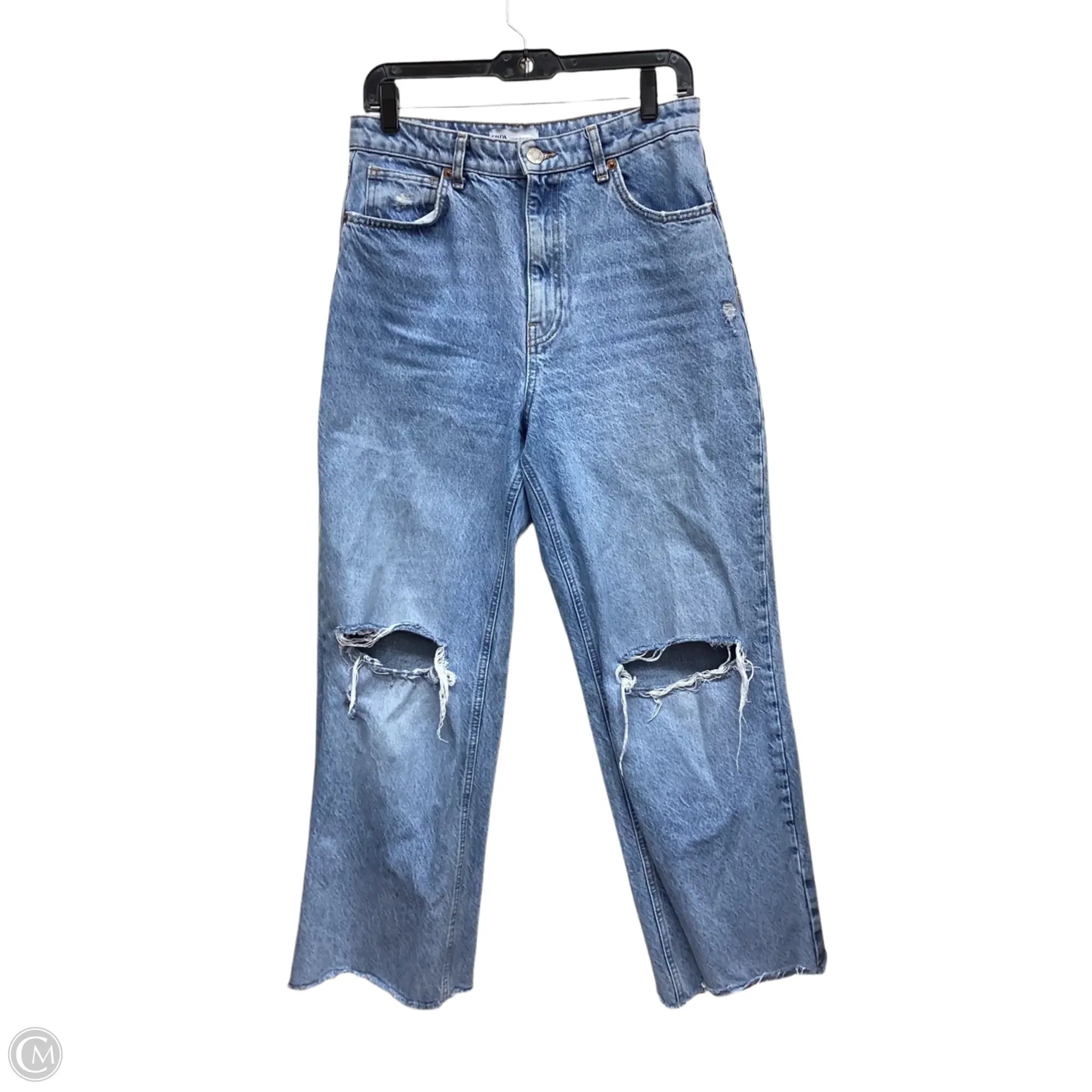 Affordable Designer Men's JeansJeans Wide Leg By Zara In Blue Denim, Size: 8
