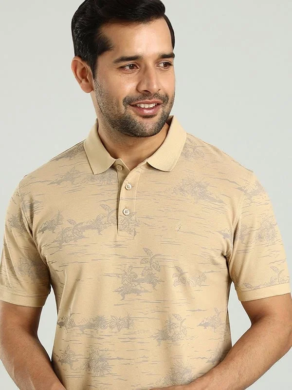 Men's Shirts with Hidden ButtonsMen Printed Polo T-Shirt
